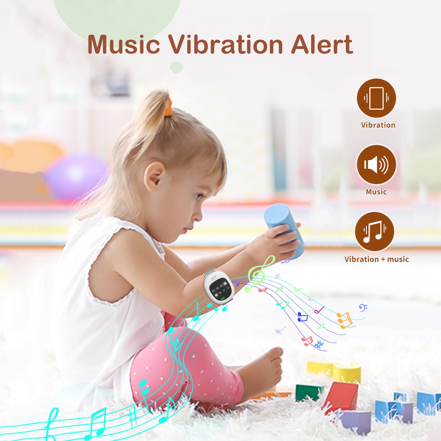 2-in-1 Upgraded Wireless Bedwetting Alarm & Potty Watch, MOMYMUST Rechargeable Potty Training Watch with Music and Vibration, Customized Timer, Bed Wetting Alarm for Kid Elder Adult